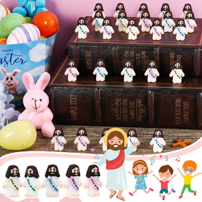 Mini-Jesusfiguren mit dem Slogan „Jesus liebt dich“