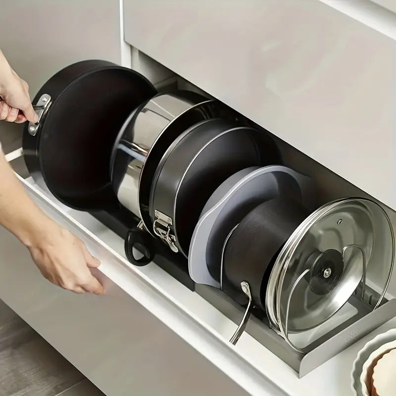 NeatStack Kochgeschirr Organizer Verstellbarer platzsparender Stauraum | Brehn