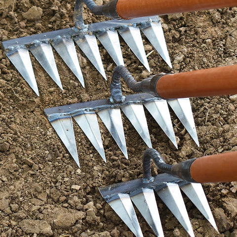 TuinGrijp Carbonstahl Unkrautgee geeigneter Rechen für Gartenpflege | Brehn
