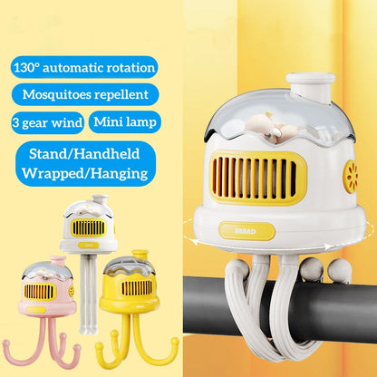 USB wiederaufladbarer tragbarer Mückenabwehr Kinderwagenventilator | Brehn