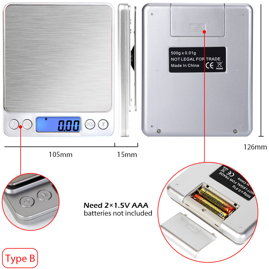 Digitale Küchenwaage: 5KG/11lb Kapazität. | Brehn