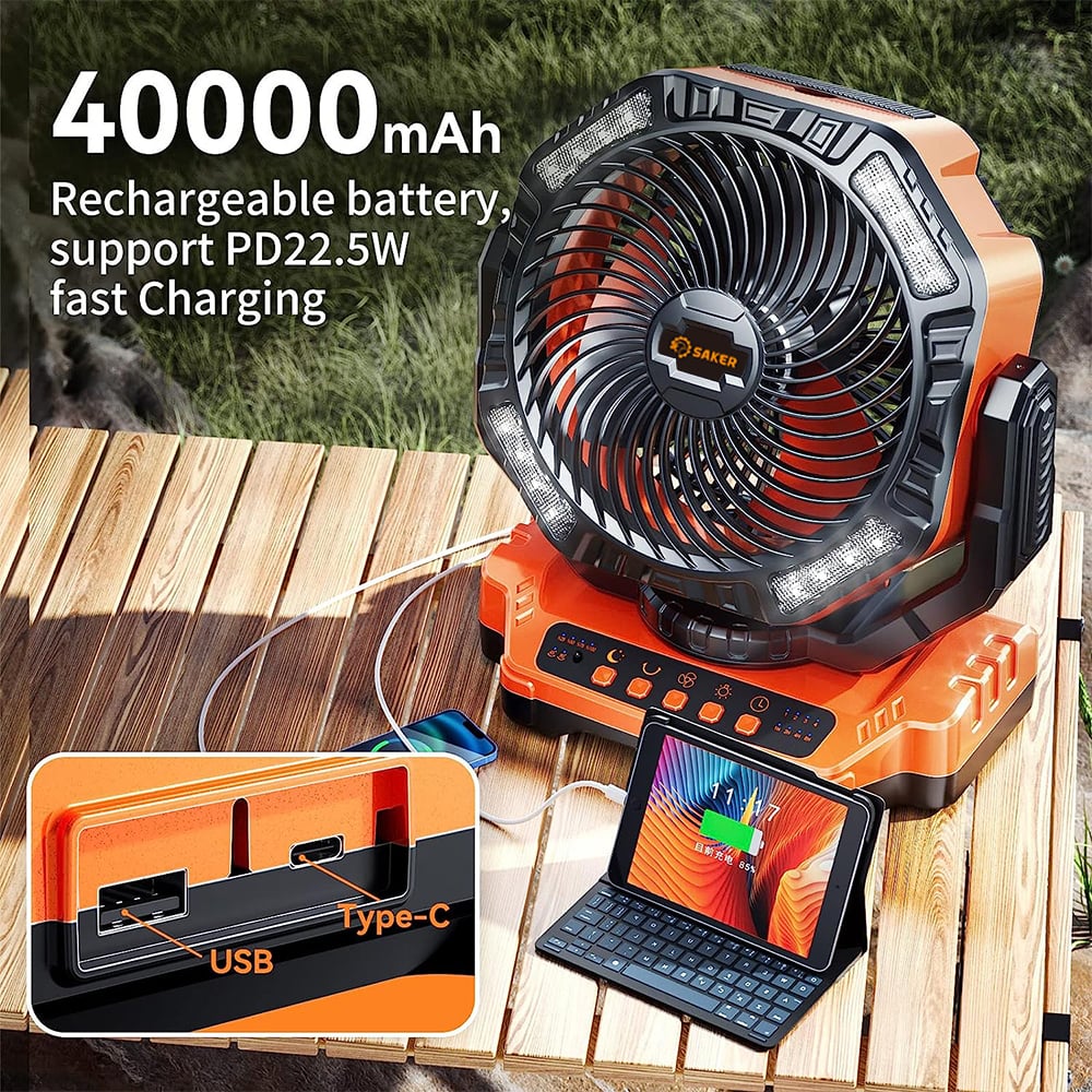 Wiederaufladbarer Campingventilator | Brehn
