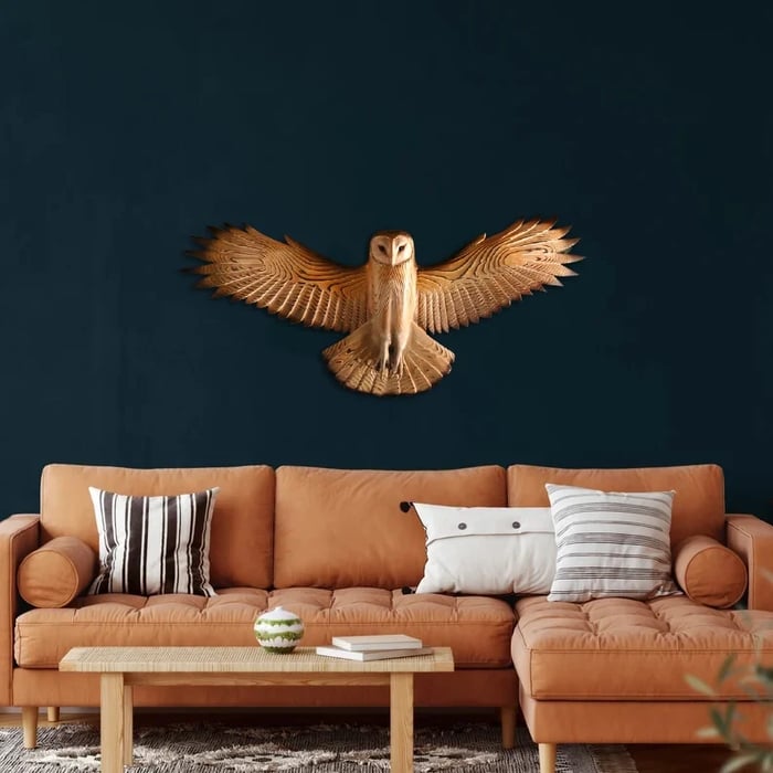 Brehn | Holz Wanddekoration – Eule „Majestätisch“