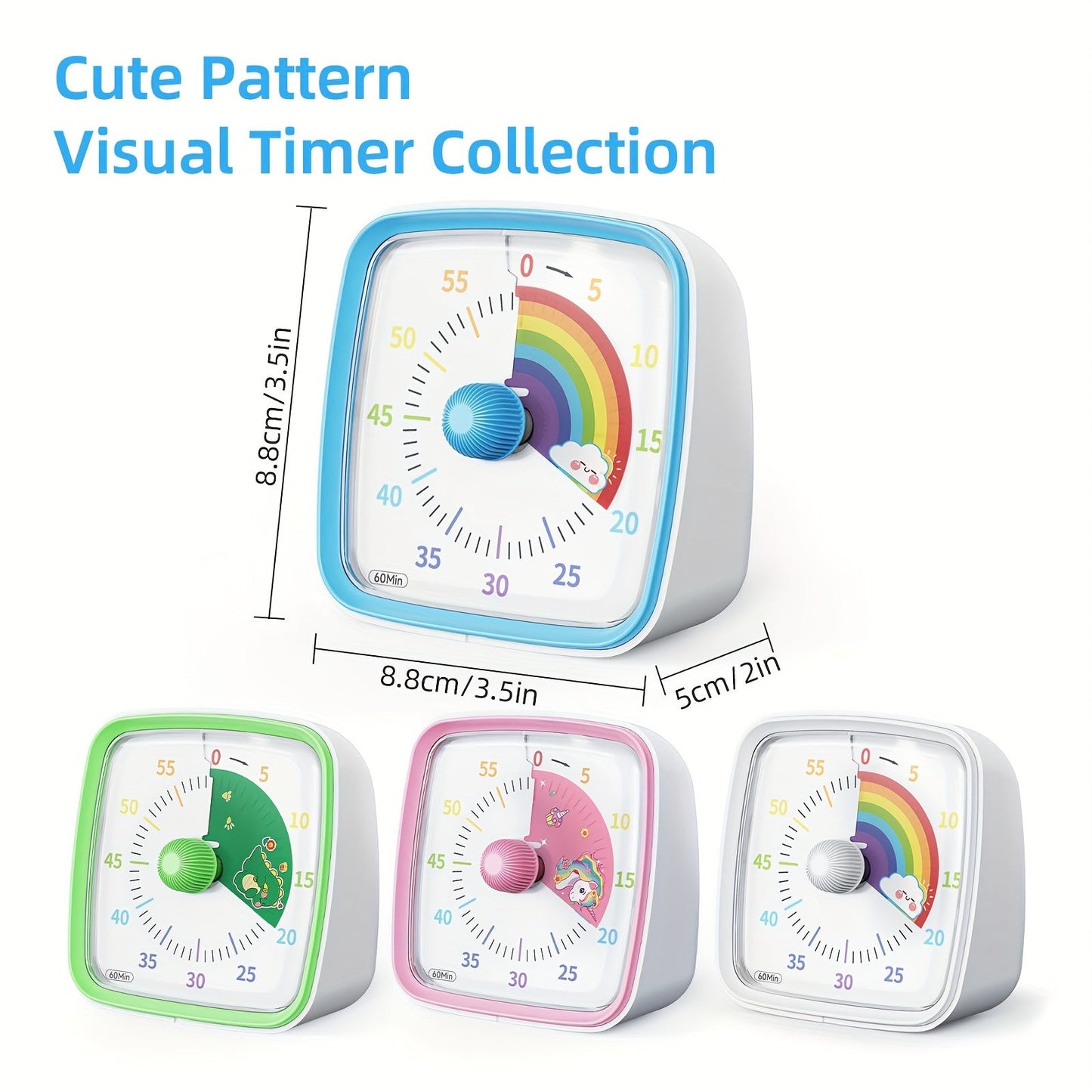 Rainbow Time Management Timer – Visueller 60-Minuten-Countdown-Timer für Studium, Arbeit und Zuhause | Brehn