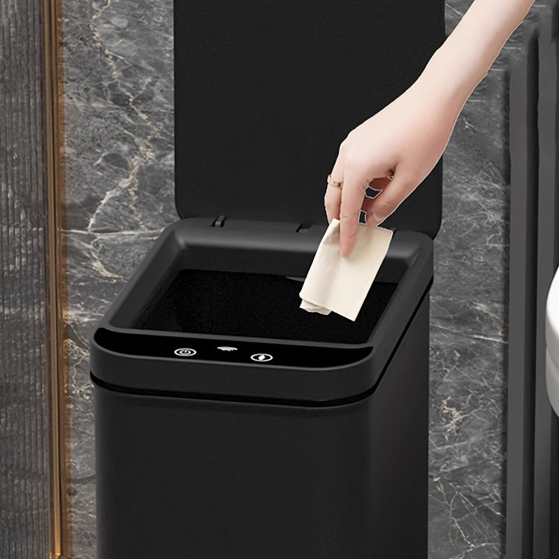 Set von 2 Smart Sensor Mülleimern – Berührungslos und Kompakt (Schwarz) | Brehn