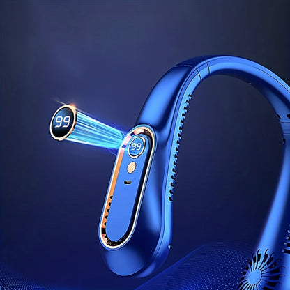 1pc Tragbarer USB-Kühler Ventilator mit 5 Geschwindigkeiten und digitaler Anzeige - Superstarke Technologie und bladeless Design für den Außenbereich | Brehn