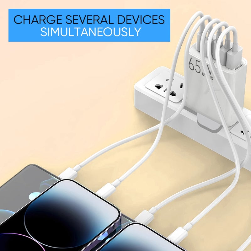 Multi-Port-Adapter 65W Schnellladegerät - US-Standard | Brehn