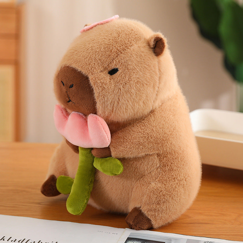 Brehn | CuddleCapy Kuschelpuppe Plüsch | Capybara & Hase Design | Weiches Kuscheltier in Verschiedenen Stilen & Größen