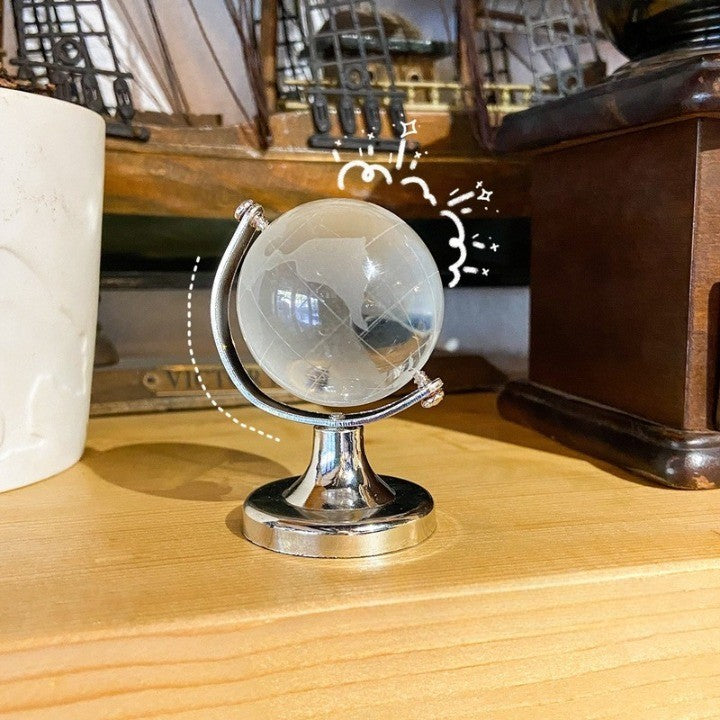 Kristall Transparente Miniatur Glas Erdkugel