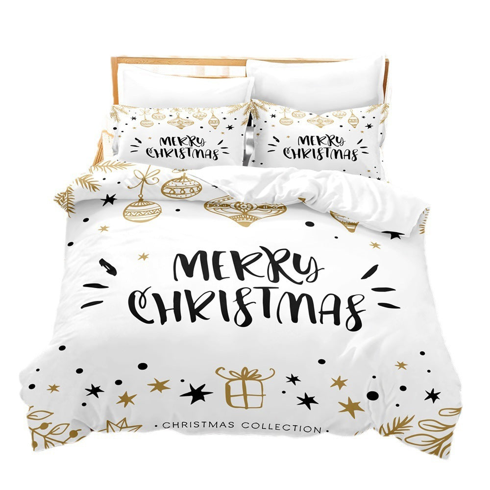 Brehn | Weihnachts Digital Bedrucktes Bettwäsche Set