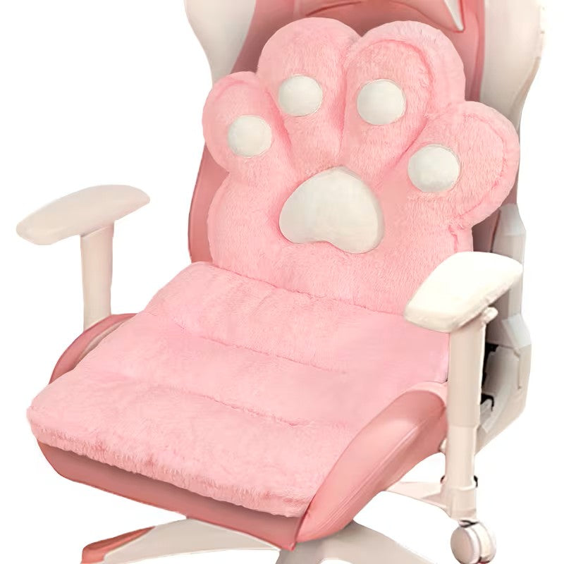 L-förmiges Katzenpfotenkissen – kuschelig und weich | Flauschiges Sitzkissen für Gaming-Stühle und Sofas