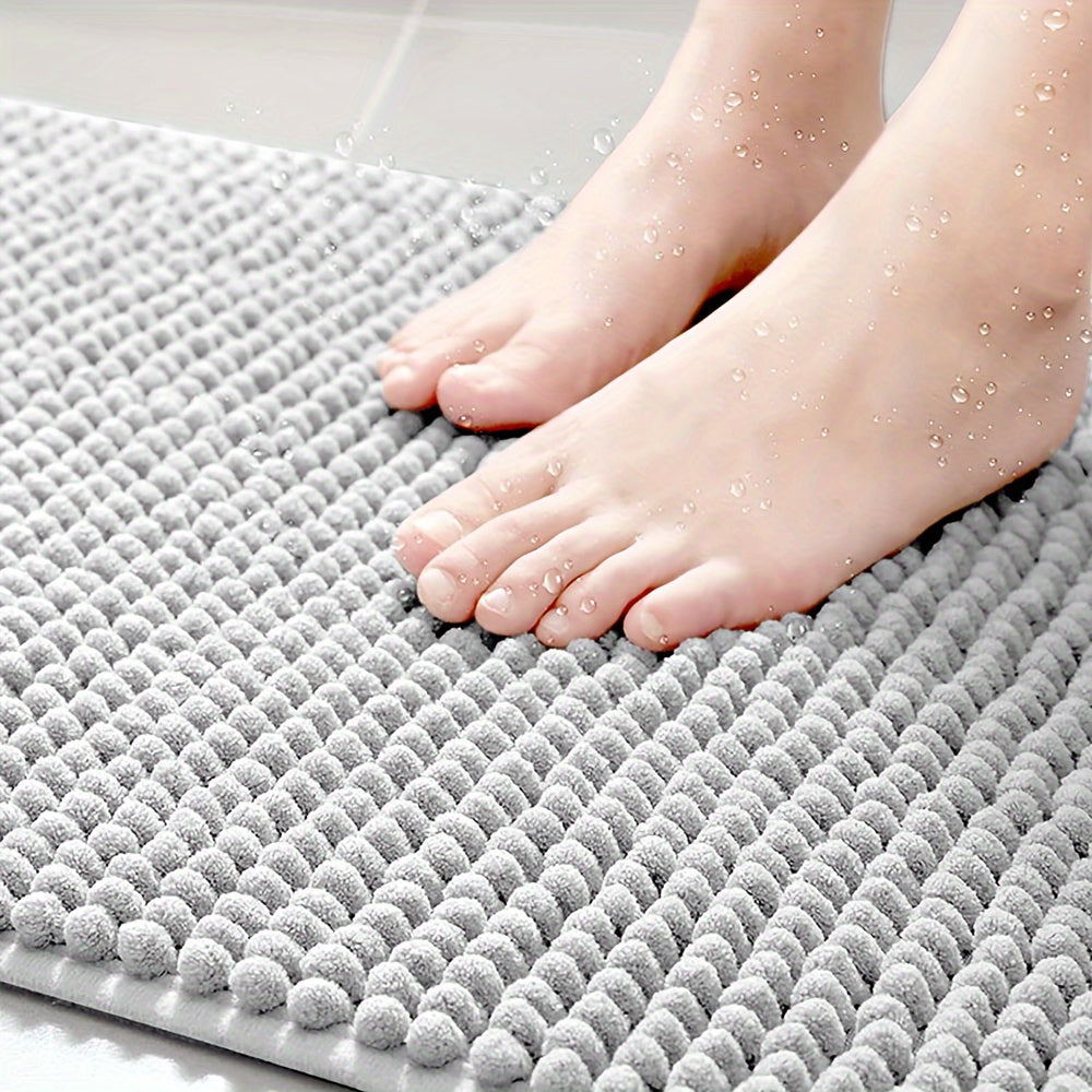 Brehn | Eck-Badematte Lunava | L-Form für Dusche & Ecke | Rutschfest & Weich | 40x40x80 cm