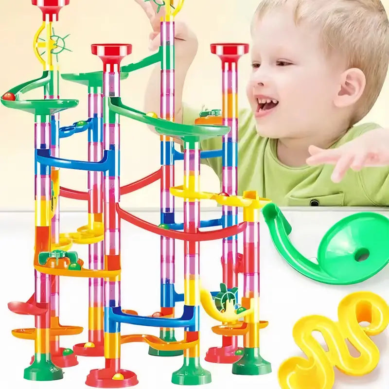 Brehn | Baustein Murmelbahn Säulen Spielset