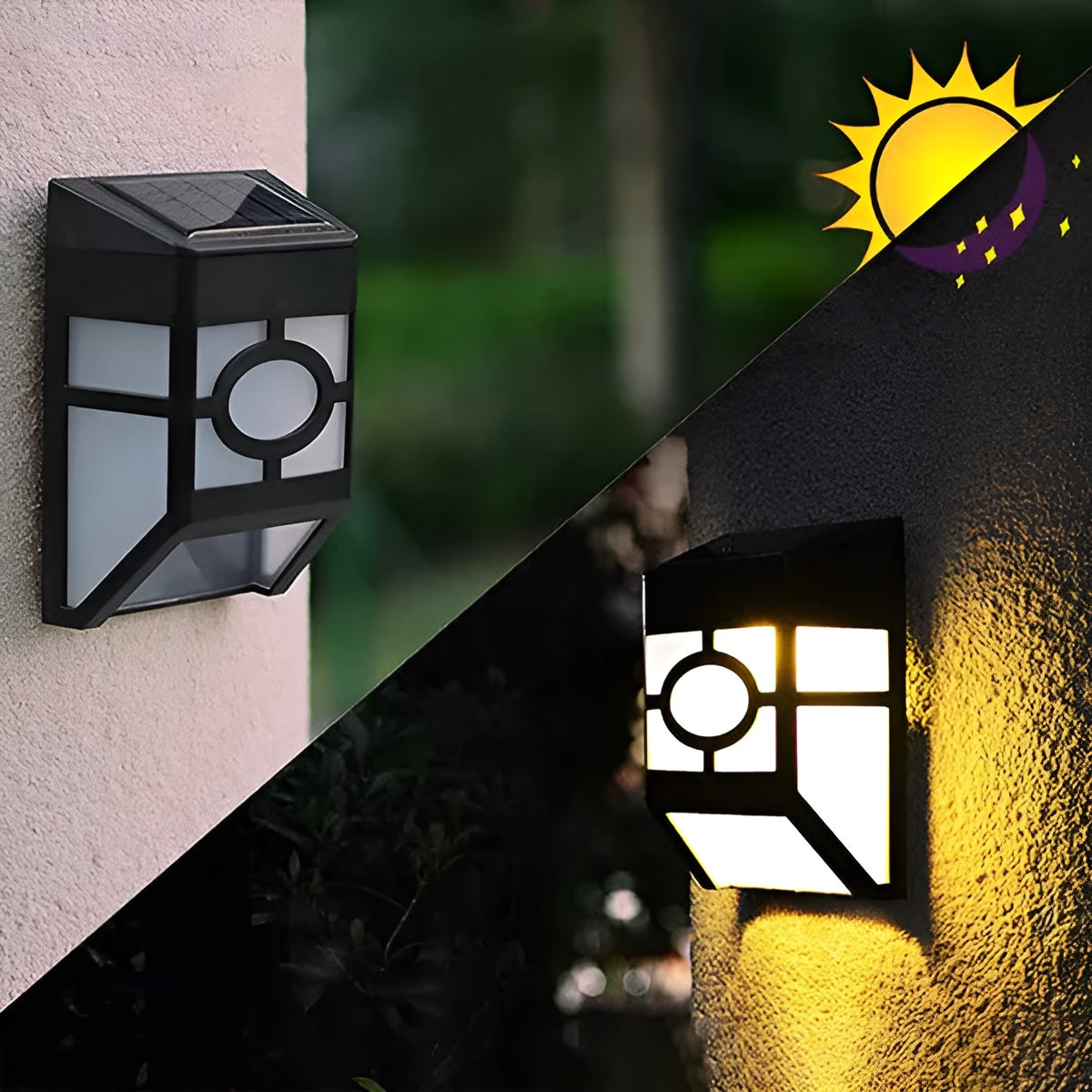 Solar-LED-Wandlampe – Energiesparend und wetterfest | 2er-Pack für den Außenbereich