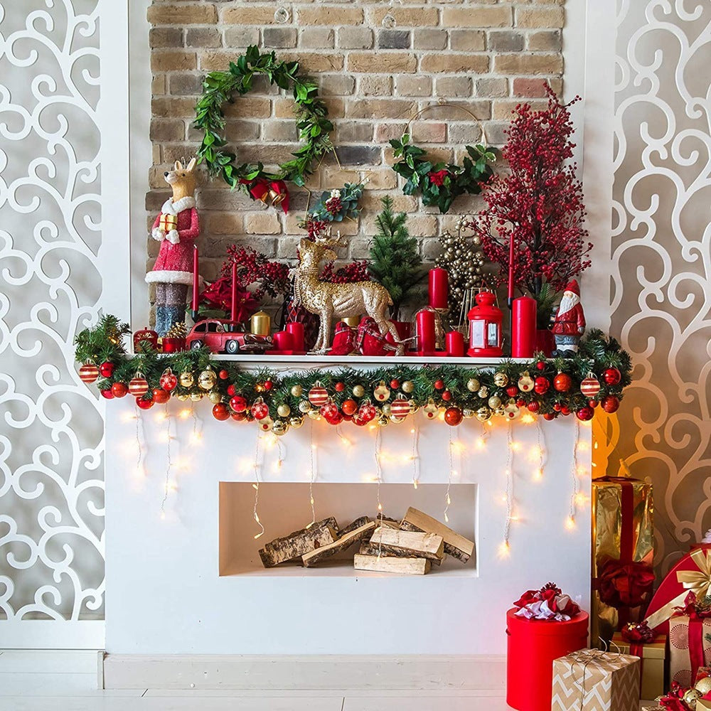 Brehn | 4CM, 50CM Handgefertigte Weihnachtsbaumkugeln Deko