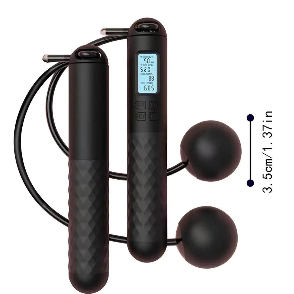 Kabelloses Springseil mit Zähler – Beschwerte Griffe für Home-Cardio-Workouts | Brehn