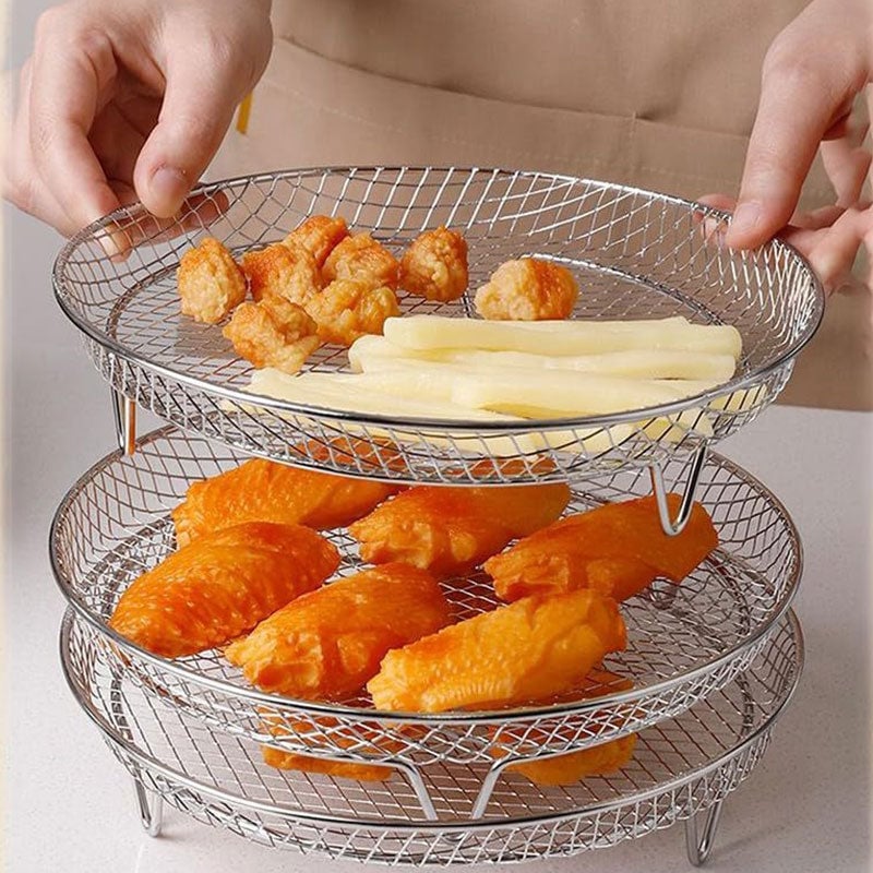 Brehn | 3-Schichten stapelbares Heißluftfritteusen-Rack