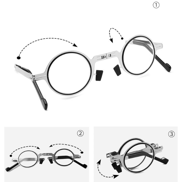 Ultraleichte, schraubenlose, faltbare Lesebrille aus Titanmaterial