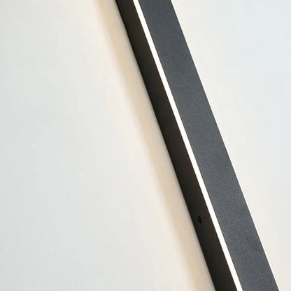 Lineare, minimalistische schwarze LED-Außenwandleuchte