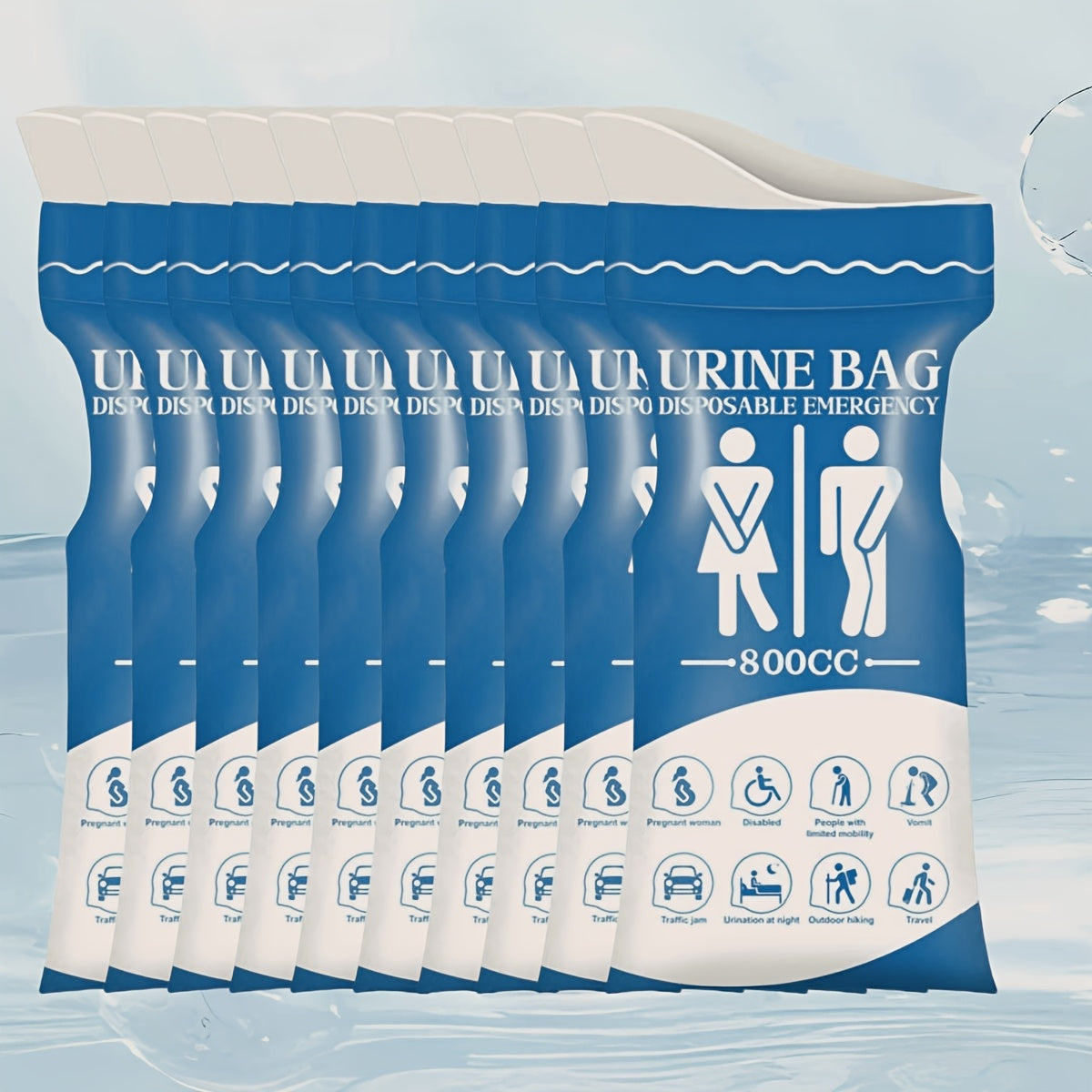 Einweg Urinbeutel 800 ml für Auto & Reisen | Brehn