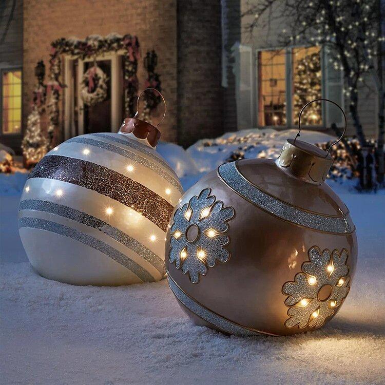 Brehn | Outdoor-Weihnachts-PVC-aufgeblasener dekorierter Ball