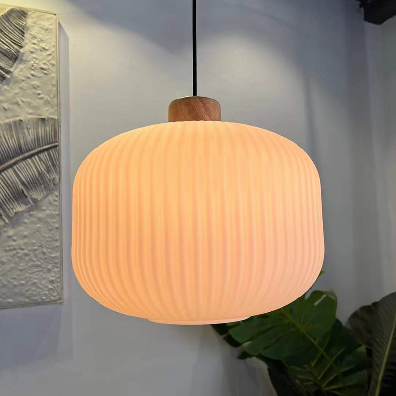 Brehn | VintageLight - Stilvolle Holz- und Glas-Pendelleuchte