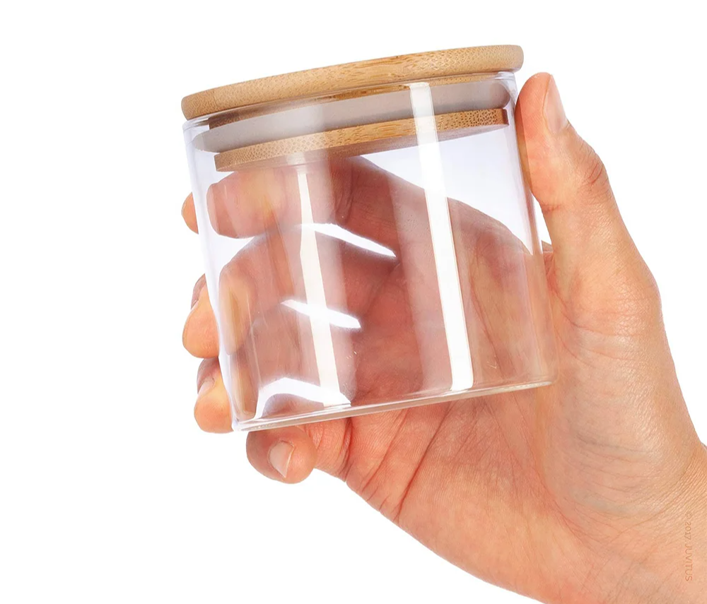 PureVorrat Glasbehälter Set – Vorratsdosen mit Holzdeckel | Luftdicht & Stilvoll | Moderne Küchenaufbewahrung | Brehn