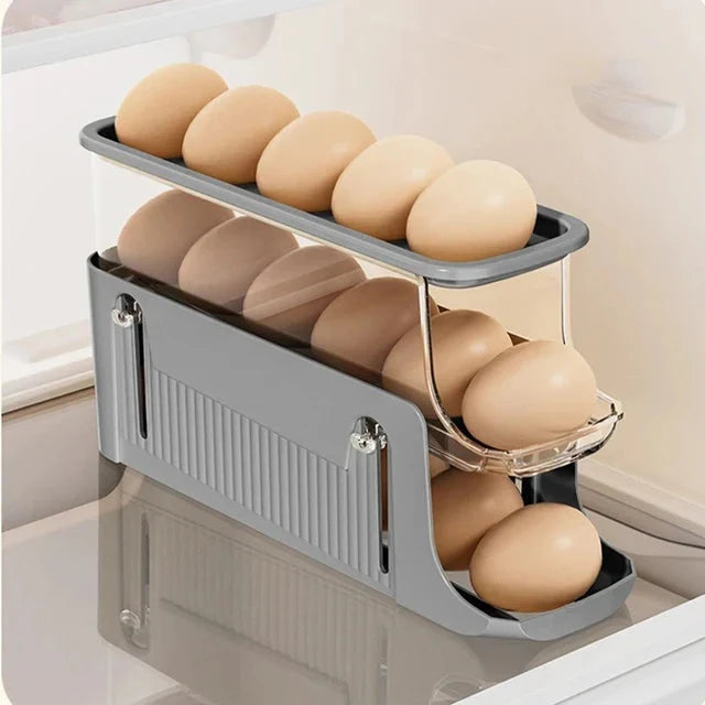 Eierlagerbox Automatisches Scroll-Ei-Halter Eierlagerregal | Brehn