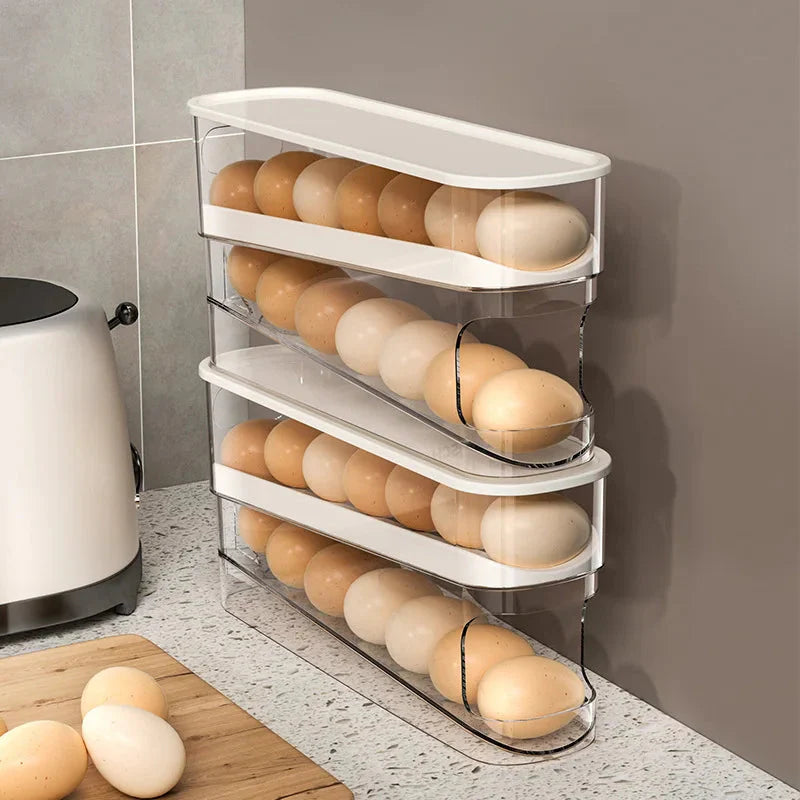 Eierlagerbox Automatisches Scroll-Ei-Halter Eierlagerregal | Brehn