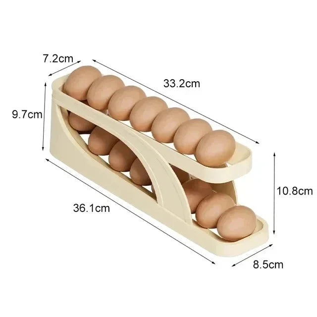 Eierlagerbox Automatisches Scroll-Ei-Halter Eierlagerregal | Brehn