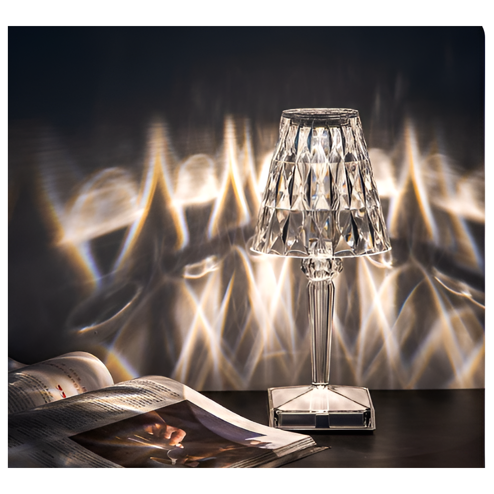 Diamond Glow - Wireless USB Crystal Shine Nachttischlampe | Brehn