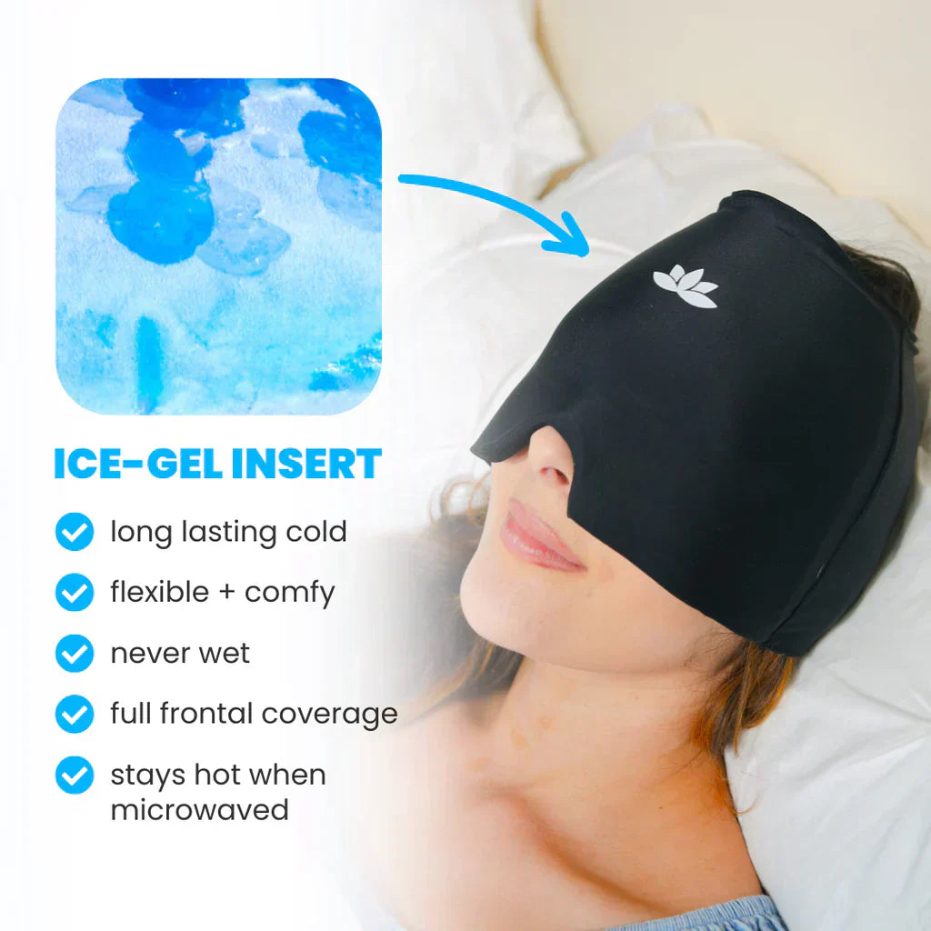 HeadRelax Warm-Kalt Therapie Maske – Lindert Migräne & Kopfschmerzen sofort | Brehn