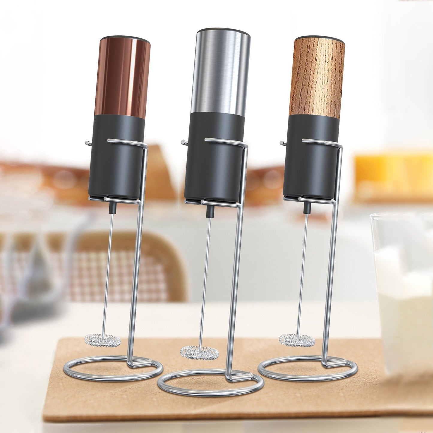 Elektrischer Milchaufschäumer Mini Schäumgerät Kaffeemaker Tragbarer Mixer | Brehn