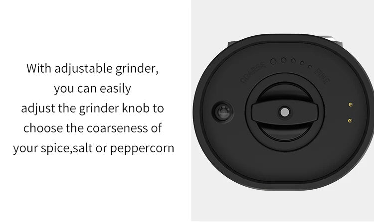 Elektrisches Salz-Pfeffer-Mühle Set USB Aufladbar Automatische Gewürzmaschine | Brehn