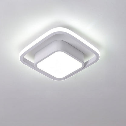 Brehn Moderne LED-Deckenleuchte 27 cm – Flur- & Schlafzimmerlampe, 3 Lichtfarben, Schwarz/Weiß/Gold