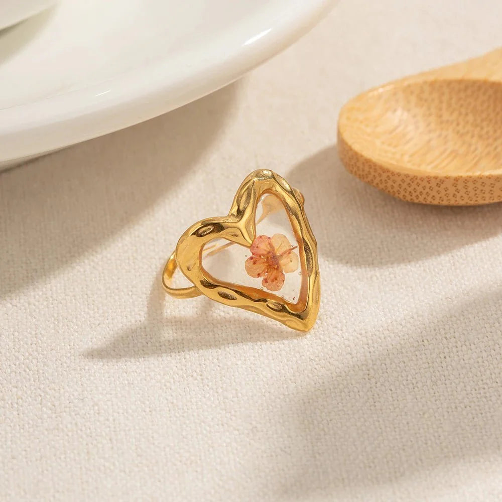 Brehn | Elegante florale verstellbare Ringe