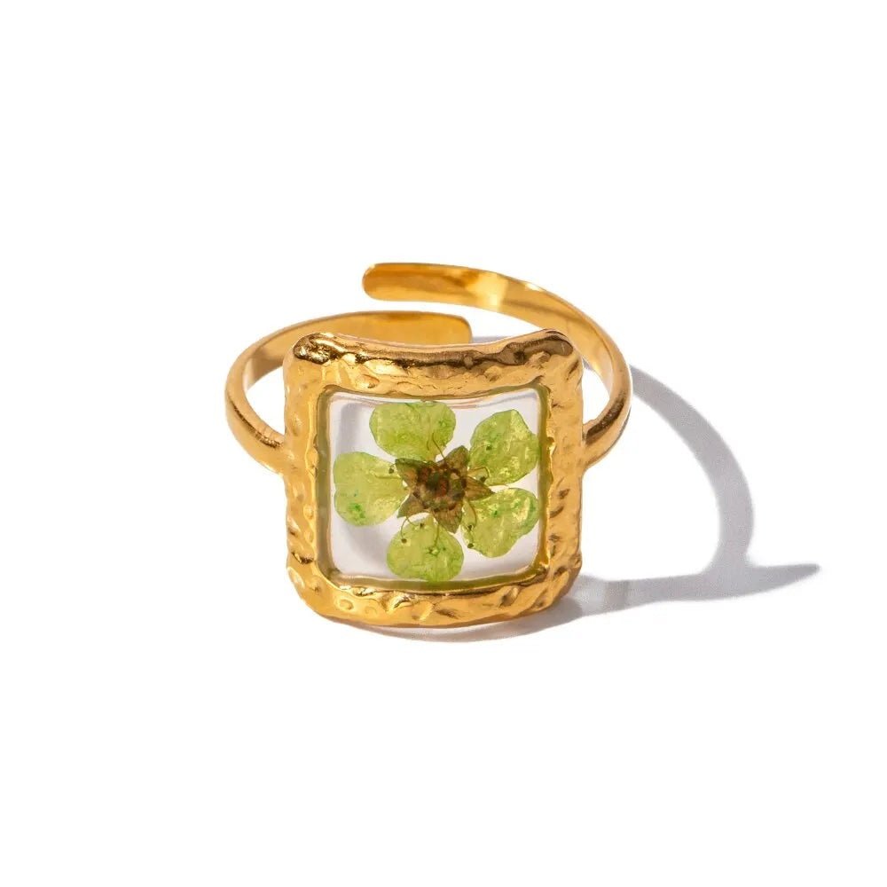 Brehn | Elegante florale verstellbare Ringe
