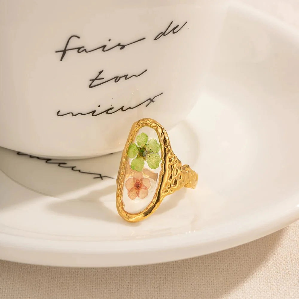 Brehn | Elegante florale verstellbare Ringe