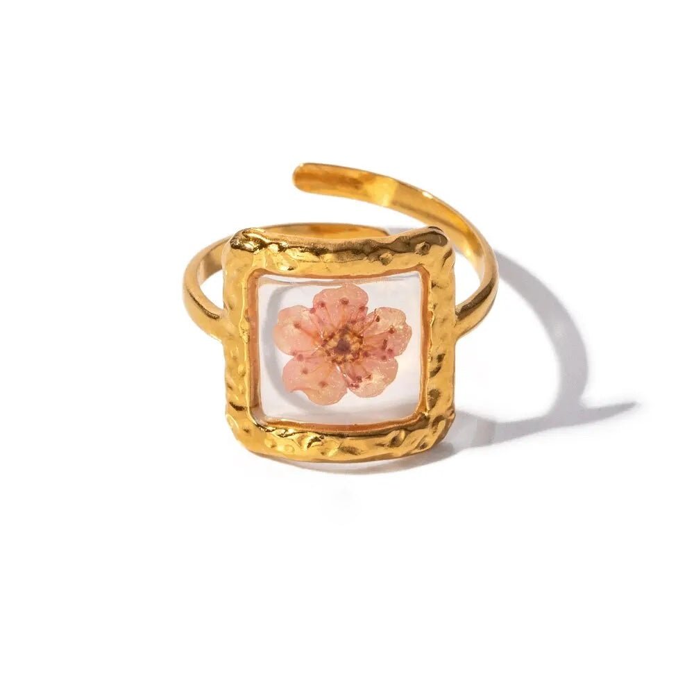 Brehn | Elegante florale verstellbare Ringe