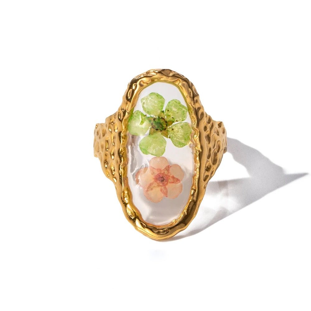 Brehn | Elegante florale verstellbare Ringe
