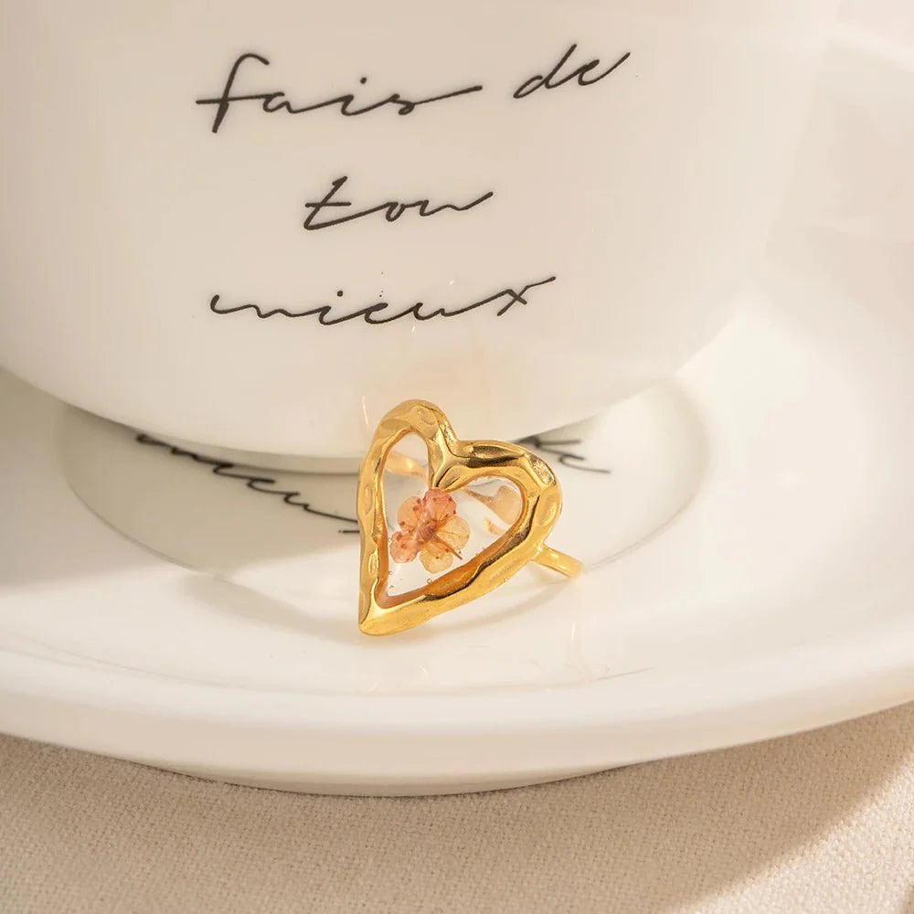Brehn | Elegante florale verstellbare Ringe