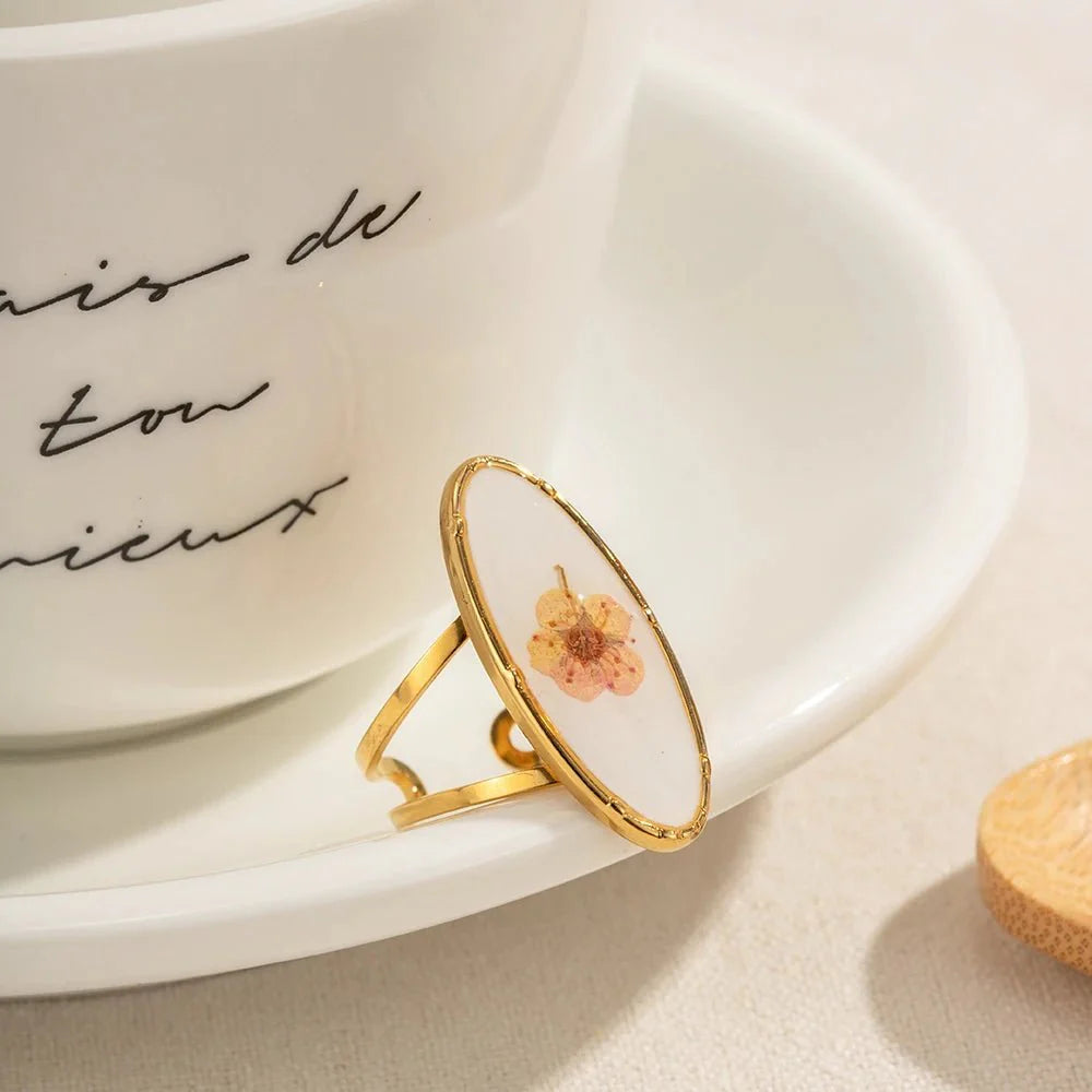 Brehn | Elegante florale verstellbare Ringe