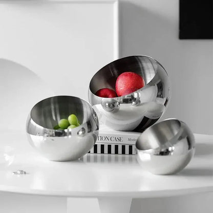 Elegante Edelstahl Obstschale - Modernes umweltfreundliches Design | Brehn