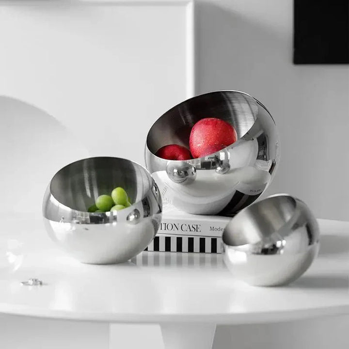 Elegante Edelstahl Obstschale - Modernes umweltfreundliches Design | Brehn
