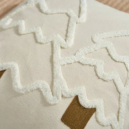 Gestickter Weihnachtsbaum-Kissenbezug aus Baumwoll-Canvas | Brehn