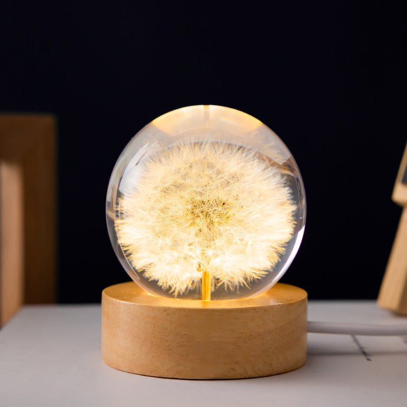 Kristallkugel-Lampe mit ewigen Blumen – Lumora | Brehn