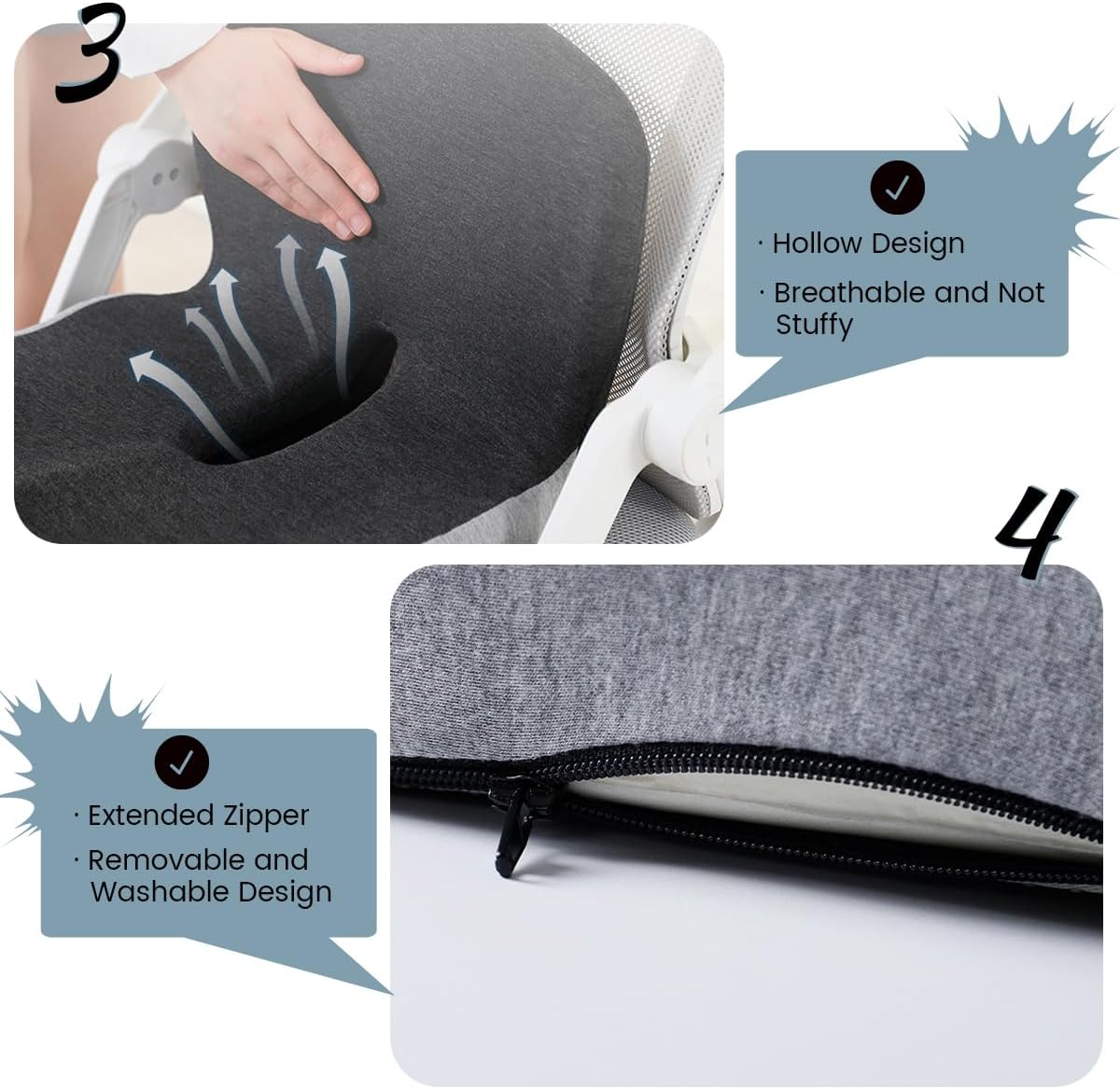 BODYFORM PAD – Ergonomisches Sitzkissen aus Memory-Schaum für täglichen Komfort