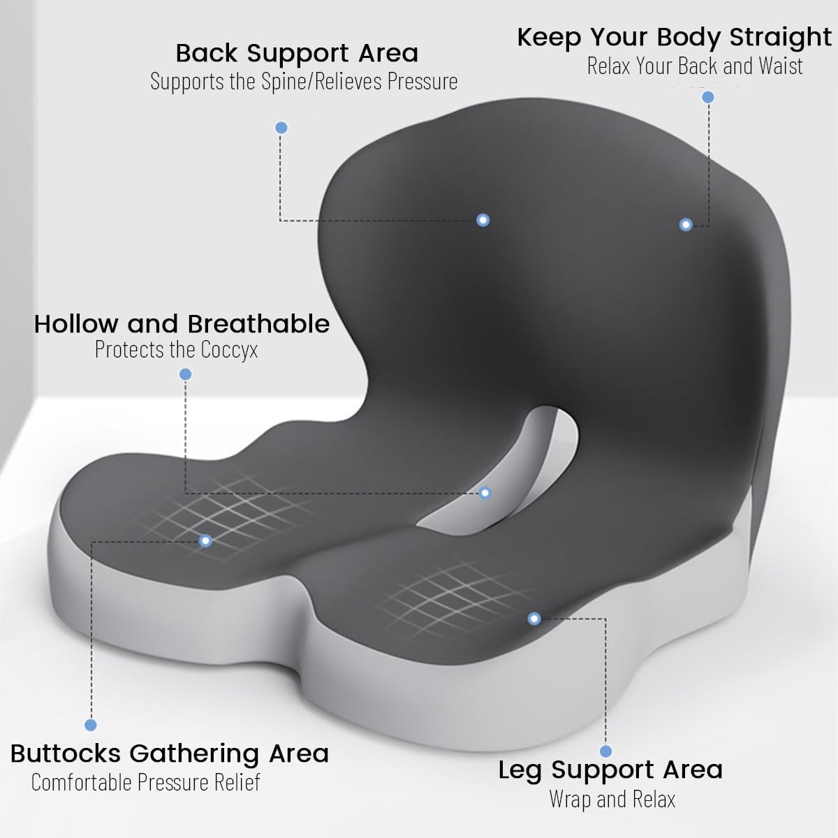 BODYFORM PAD – Ergonomisches Sitzkissen aus Memory-Schaum für täglichen Komfort