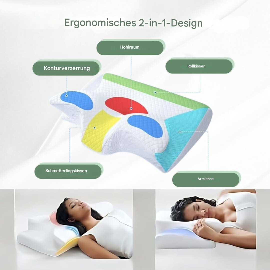 RelaxNek Ergonomisches Memory-Schaumkissen – Unterstützung für Nacken und Rücken | Brehn