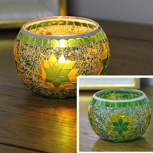 Europäischer Mosaik-Kerzenständer Wandkerzenhalter Ornament Passende Teelicht | Brehn